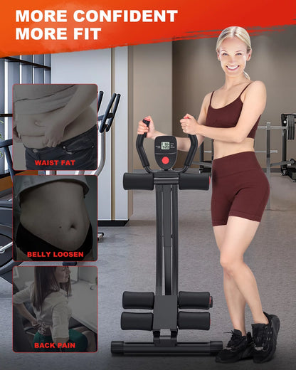 Foldable Ab Machine with LCD Display
