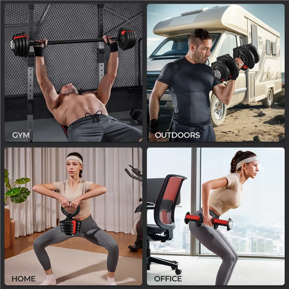3-in-1 Adjustable Dumbbell Set