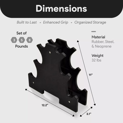 Neoprene Dumbbell Set with Stand