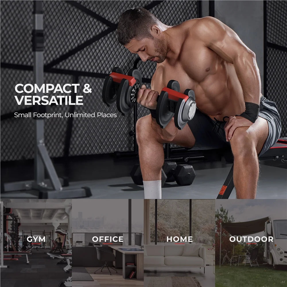 3-in-1 Adjustable Dumbbell Set