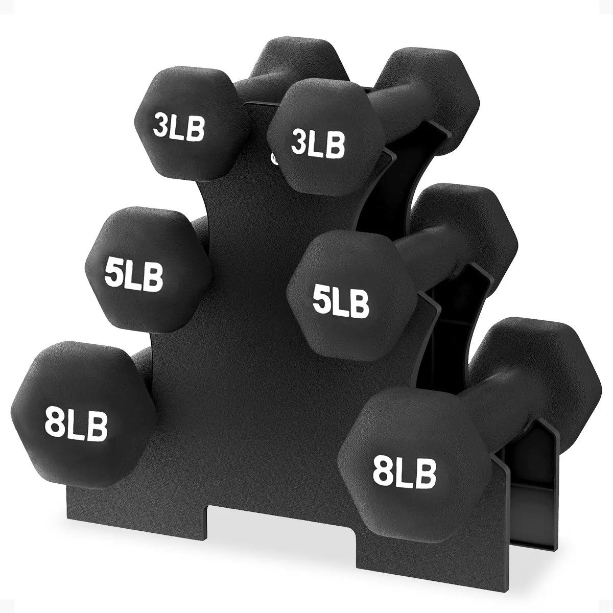 Neoprene Dumbbell Set with Stand
