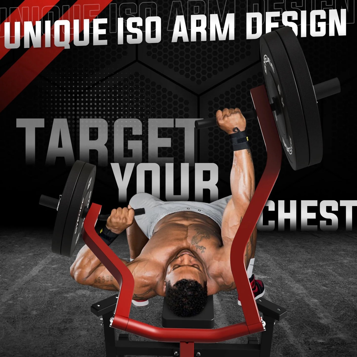 Chest Press Machine with Adjustable Bench