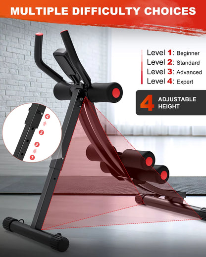 Foldable Ab Machine with LCD Display