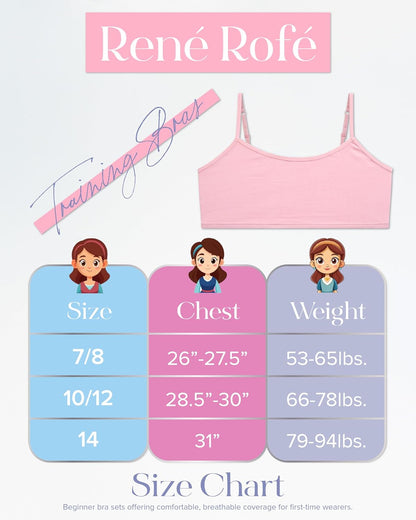 Girls Soft Cotton Training Bras 10 Pack