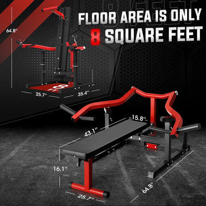Chest Press Machine with Adjustable Bench