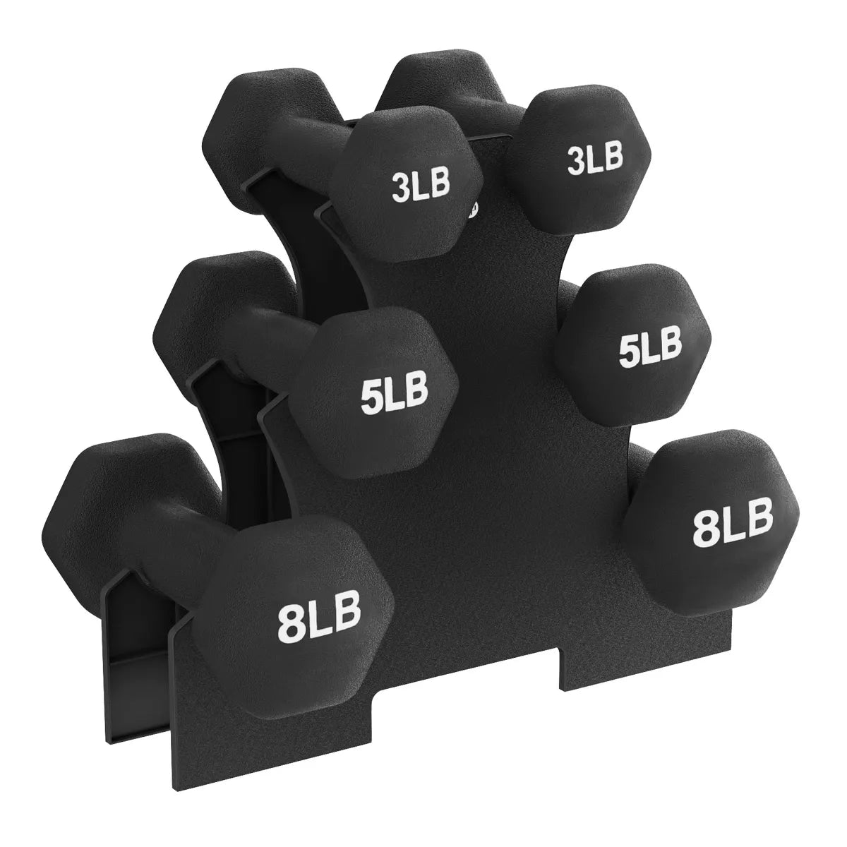 Neoprene Dumbbell Set with Stand