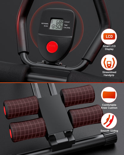 Foldable Ab Machine with LCD Display