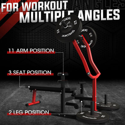 Chest Press Machine with Adjustable Bench