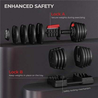 3-in-1 Adjustable Dumbbell Set